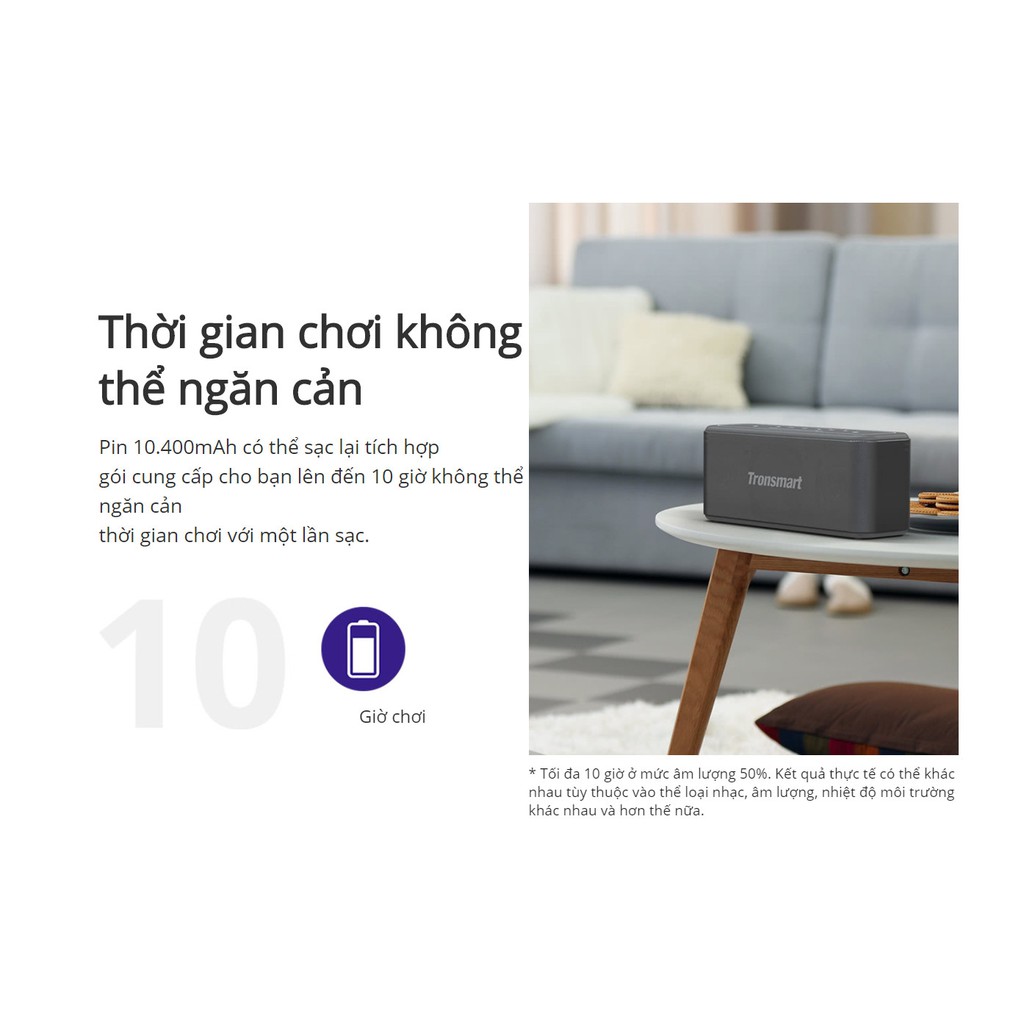 [Mã ELCE2T giảm 6% đơn 2500K] Loa bluetooth Tronsmart Element Mega Pro, phiên bản nâng cấp công suất 60W | BigBuy360 - bigbuy360.vn