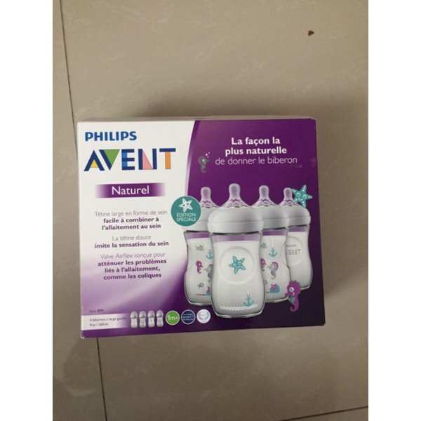 (3 size) Bình sữa cổ rộng Avent 120ml, 260ml, 330ml