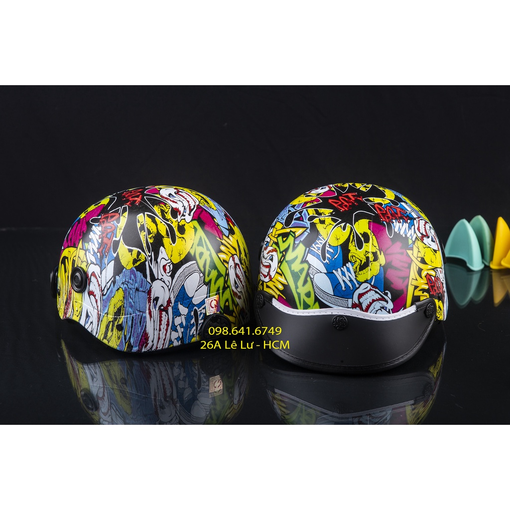 MŨ NÓN BẢO HIỂM NGƯỜI LỚN tem trùm - tem nhúng