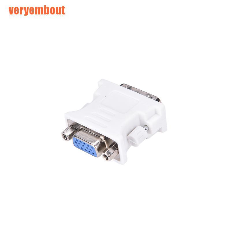 15 Pin VGA Female to 24+1 pin DVI-D Male Adapter Video Converter for PC L