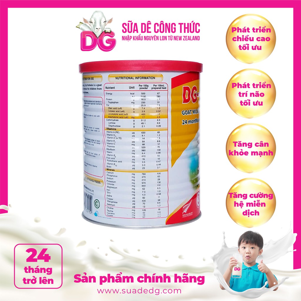 [Date 03/2022] Sữa Dê DG-3 💖CHÍNH HÃNG💖 nhập khẩu nguyên lon từ NewZealand 400g