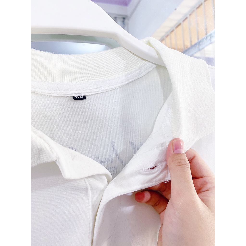 [ Ảnh Thật] Áo Polo nam nữ- áo cổ trụ form rộng unisex nam nữ logo WZS