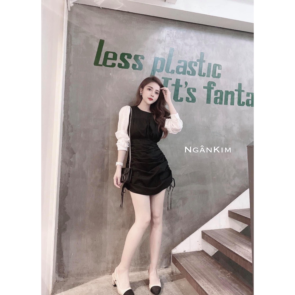 [Mã SKAMSALE06 giảm 10% tối đa 100K đơn 150K] Đầm Body Tay Dài, Có Dây Rút 2 Bên Hông SIÊU Sexy | BigBuy360 - bigbuy360.vn