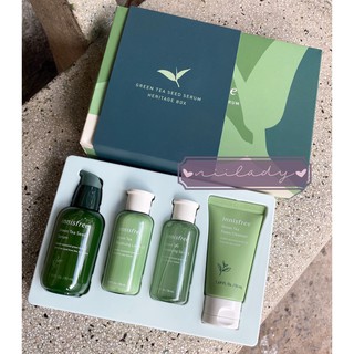 Bộ Dưỡng Da INNISFREE GREEN TEA SEED SERUM Heritage Box