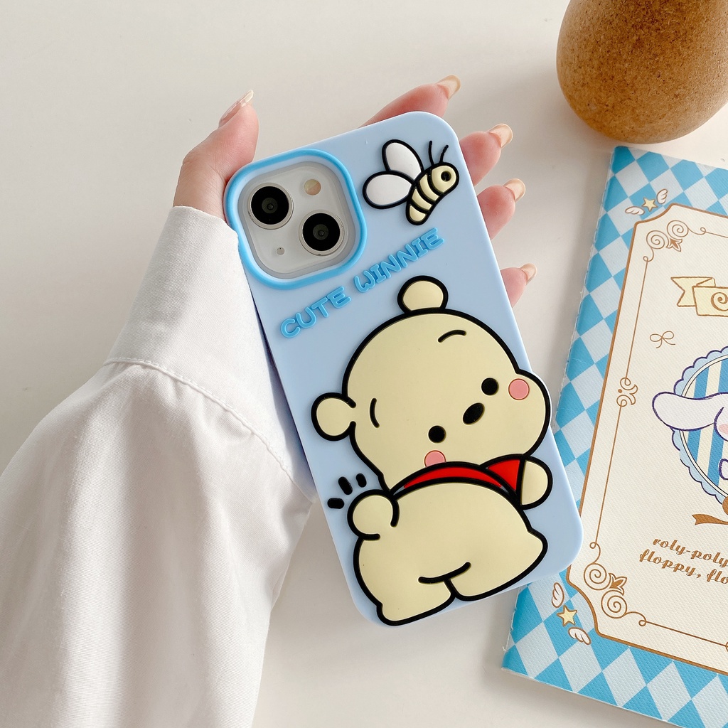 Ốp Điện Thoại Dẻo Họa Tiết Hoạt Hình Winnie the Pooh Dễ Thương Chống Rơi Cho iPhone 14 / 13 / 12PRO MAX / 13PRO MAX