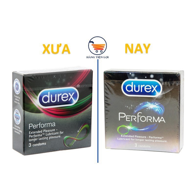 Bao cao su Durex  Performa hộp 3 chiếc bcs kéo dài thời gian cuộc yêu Sói.official