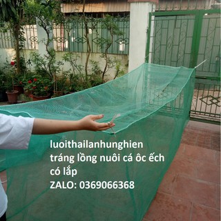 Tráng nuôi cá Ốc, Ếch, 3,5 x 2 x 1,5 có lắp che chắn tráng nuôi Cá ốc ếch Từ Nhỏ Tới To, Lưới Thái Lan