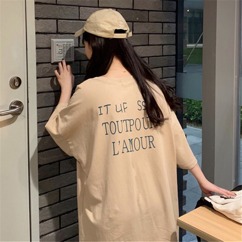 Áo thun tay lỡ ❤️ Áo phông Unisex AMOUR form rộng Freesize dành cho nam nữ Molly Fashion