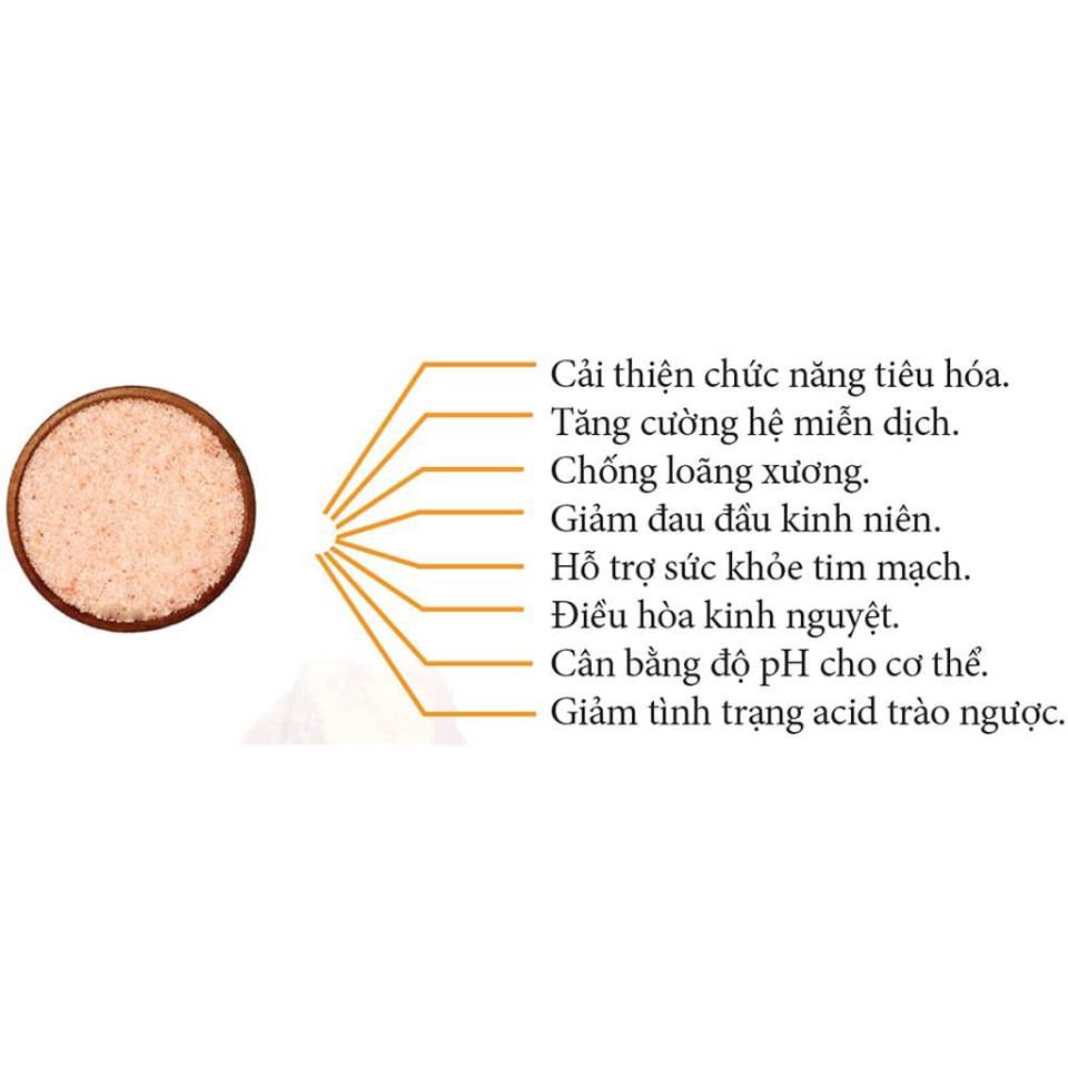 Muối Hồng Hữu Cơ Himalay - NK Pakistan - Gói 500gr - Miễn Ship 50k