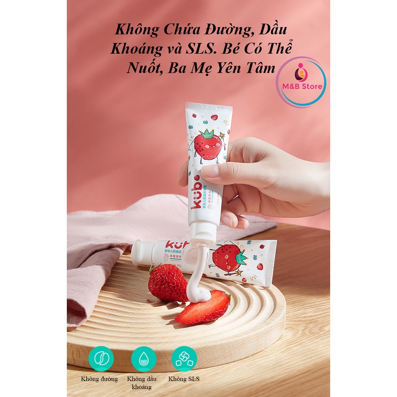 Kem Đánh Răng Cho Bé, Flo Thấp 0.05%, Tuýp 50g - KUB