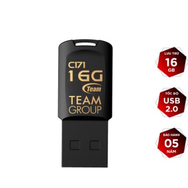 USB Team Group C171 - USB 2.0, Chính Hãng Phân Phối, Bảo Hành 5 Năm, CHỐNG NƯỚC, CHỐNG BỤI