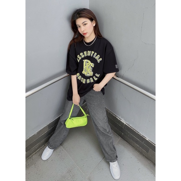 LOCAL BRAND REE - ÁO THUN BASEBALL MÀU ĐEN