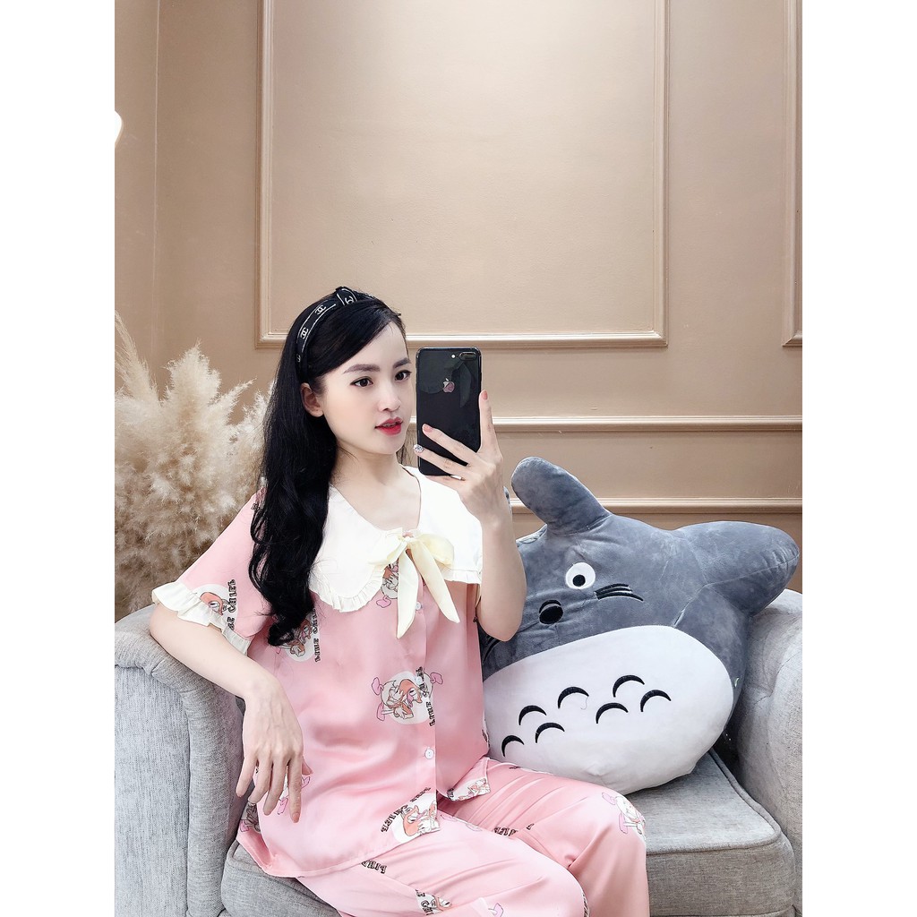 Bộ Pijama- mẫu ngẫu nhiên-Hoạ Tiết  Dành Cho Nữ Mặc Ở Nhà, Đi Chơi.. Free size 40-60kg