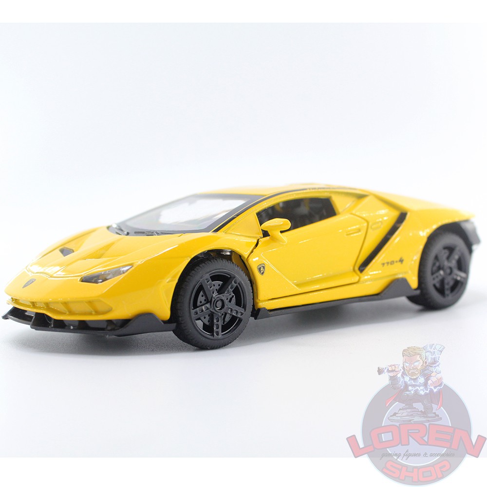 Mô hình ô tô kim loại tỷ lệ 1:32 Lamborghini Centenario LP770-4, siêu xe đồ chơi có đèn còi lorenshop
