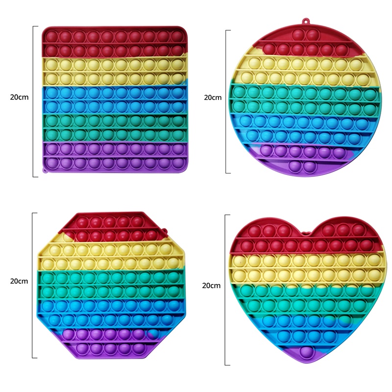 Đồ chơi bóp bong bóng HdoorLink kiểu hình học giảm căng thẳng tiện lợi