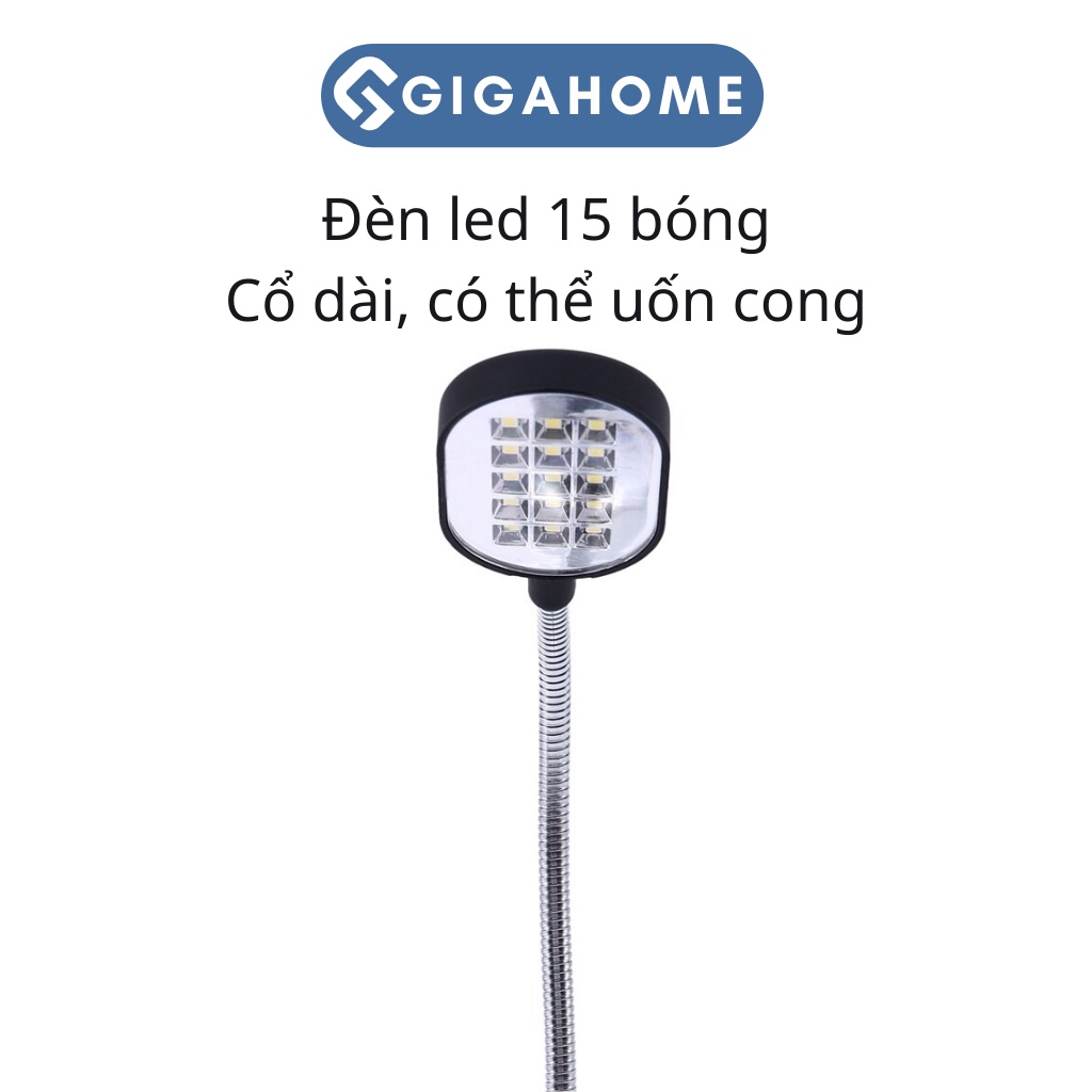 Đèn Led 15 Bóng Siêu Sáng Có Chân Đế Hít Nâm Châm, Có Thể Uốn Cong GIGAHOME 5455