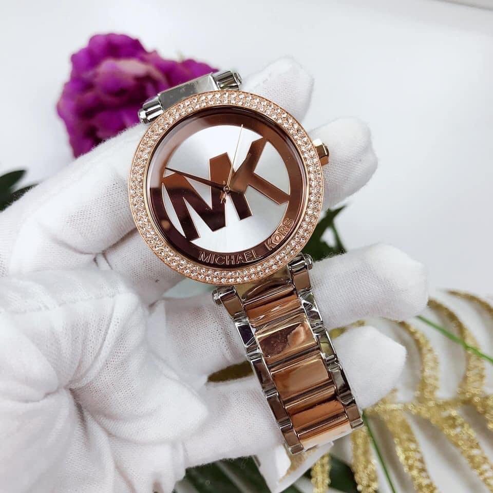 Đồng Hồ Michael Kors Nữ MK6314 Dây Kim Loại Demi Bạc Đồng 38mm Chính Hãng