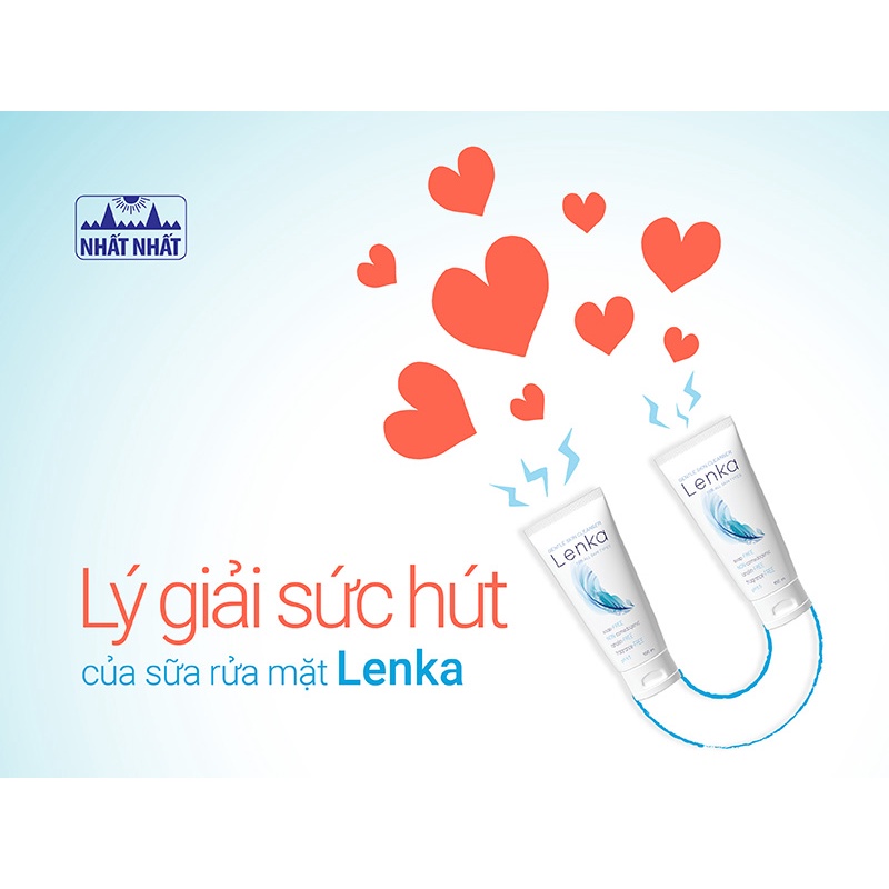 Sữa rửa mặt Lenka thích hợp với mọi loại da Làm sạch nhẹ nhàng, không lấy đi lớp màng bảo vệ tự nhiên của da