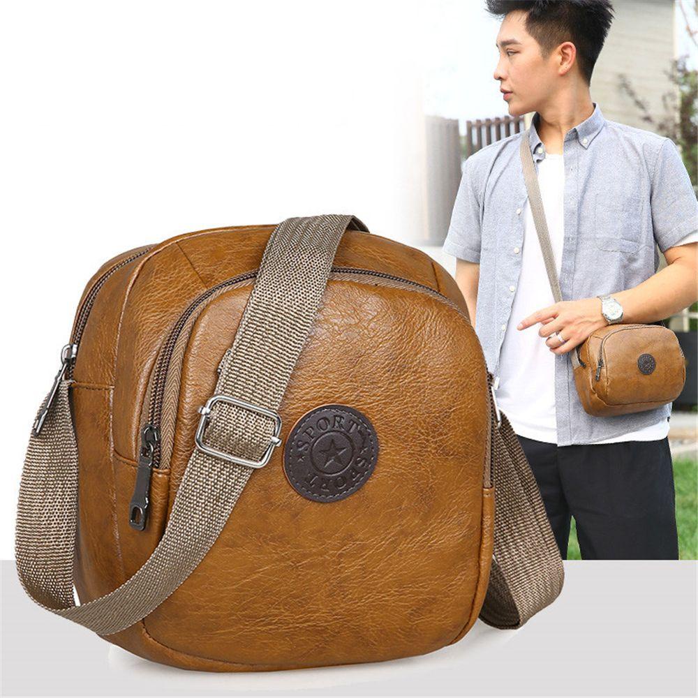 MIHAN1 Túi Đeo Chéo Nhỏ Màu Nâu