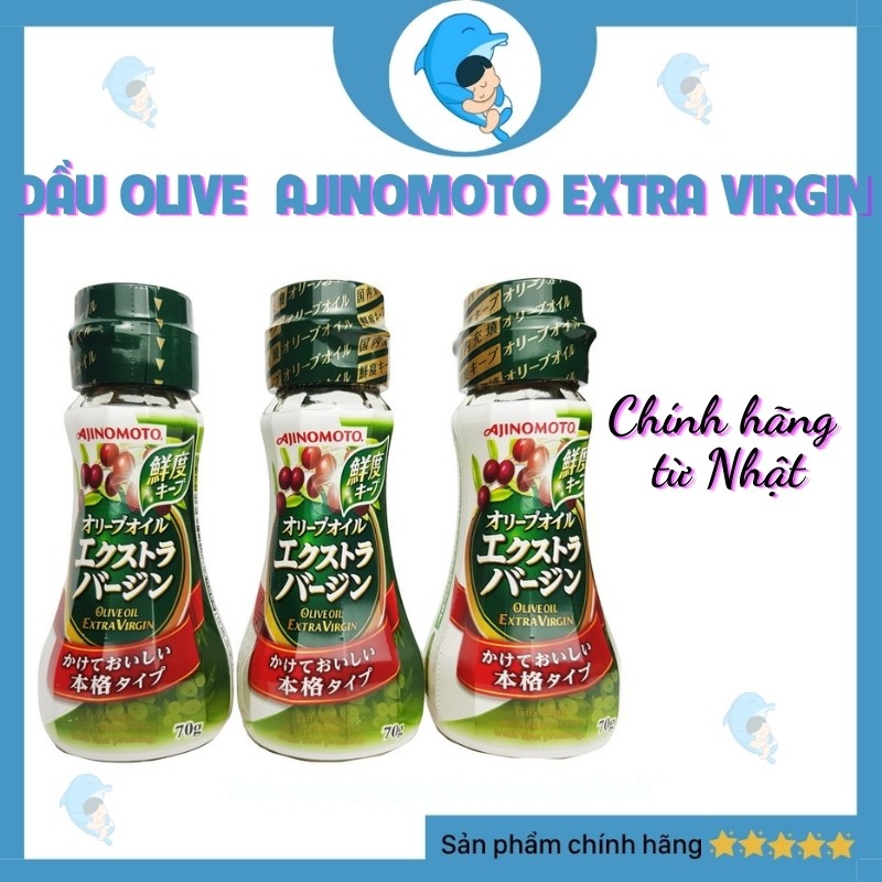 Dầu Olive Nguyên Chất Ajinomoto Extra Virgin 70gr Bổ Sung Các Dưỡng Chất Cần Thiết Giúp Phát Triển Trí Não Cho Bé 6m+