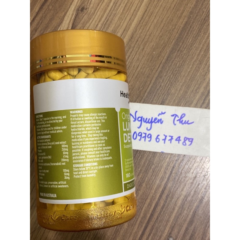 (Mẫu mới) TPBS viên uống hỗ trợ thải độc phổi Healthy Care Original Lung Detox - 180 viên Úc | BigBuy360 - bigbuy360.vn
