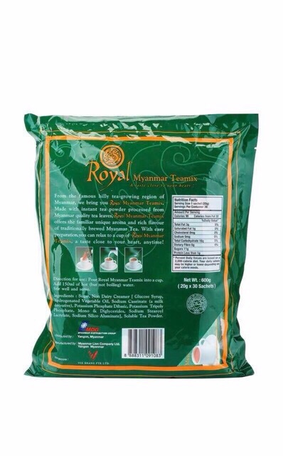 [Shopee trợ giá] 1 bịch bằng 30 gói trà sữa myanma Royal teamix thơm ngon chuẩn xịn