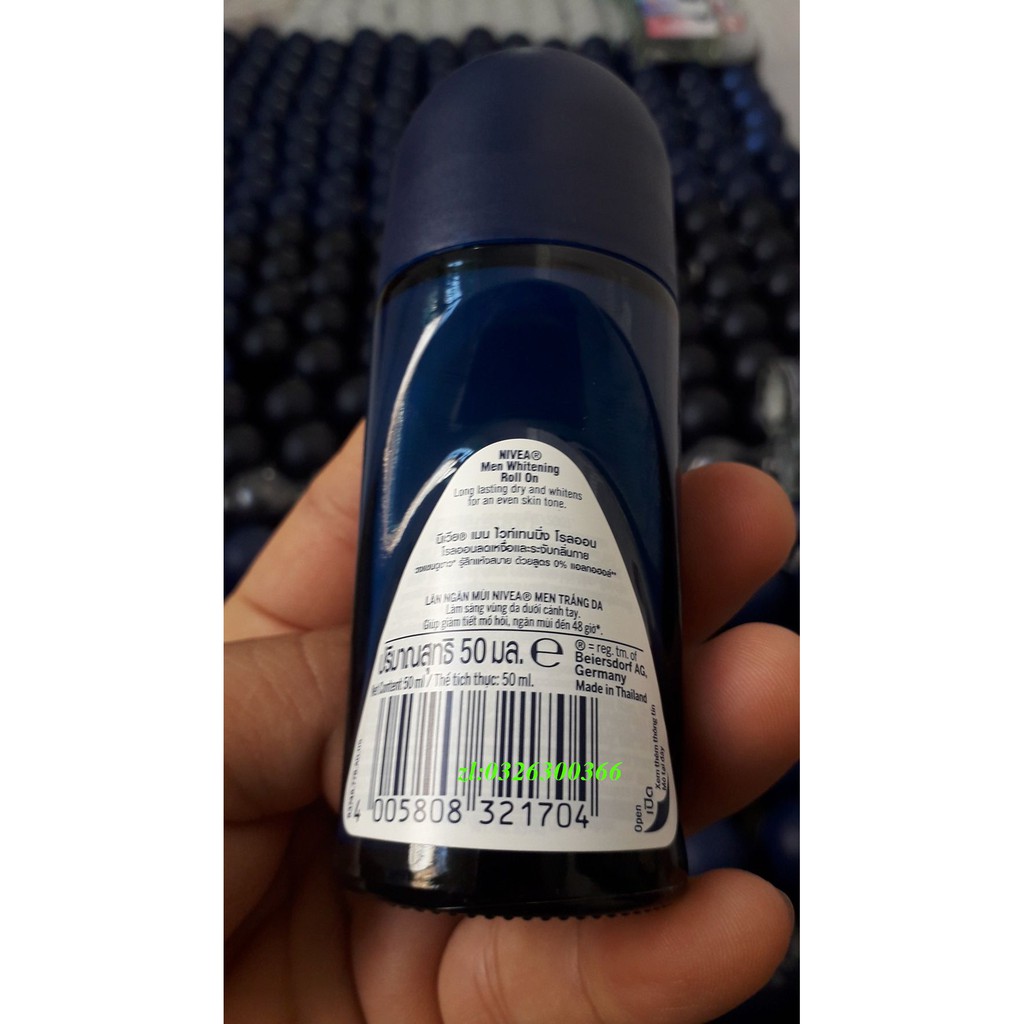 Lăn Khử Mùi 50ml Cho Nam Nivea Trắng Da (Whitening)