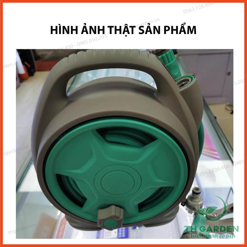 Vòi rửa xe tăng áp TH Garden - 6 Chế Độ Chất Lượng Cao 15m - Lô Cuộn Kiên Cố, Gọn Nhẹ - Ống Nước Siêu Bền