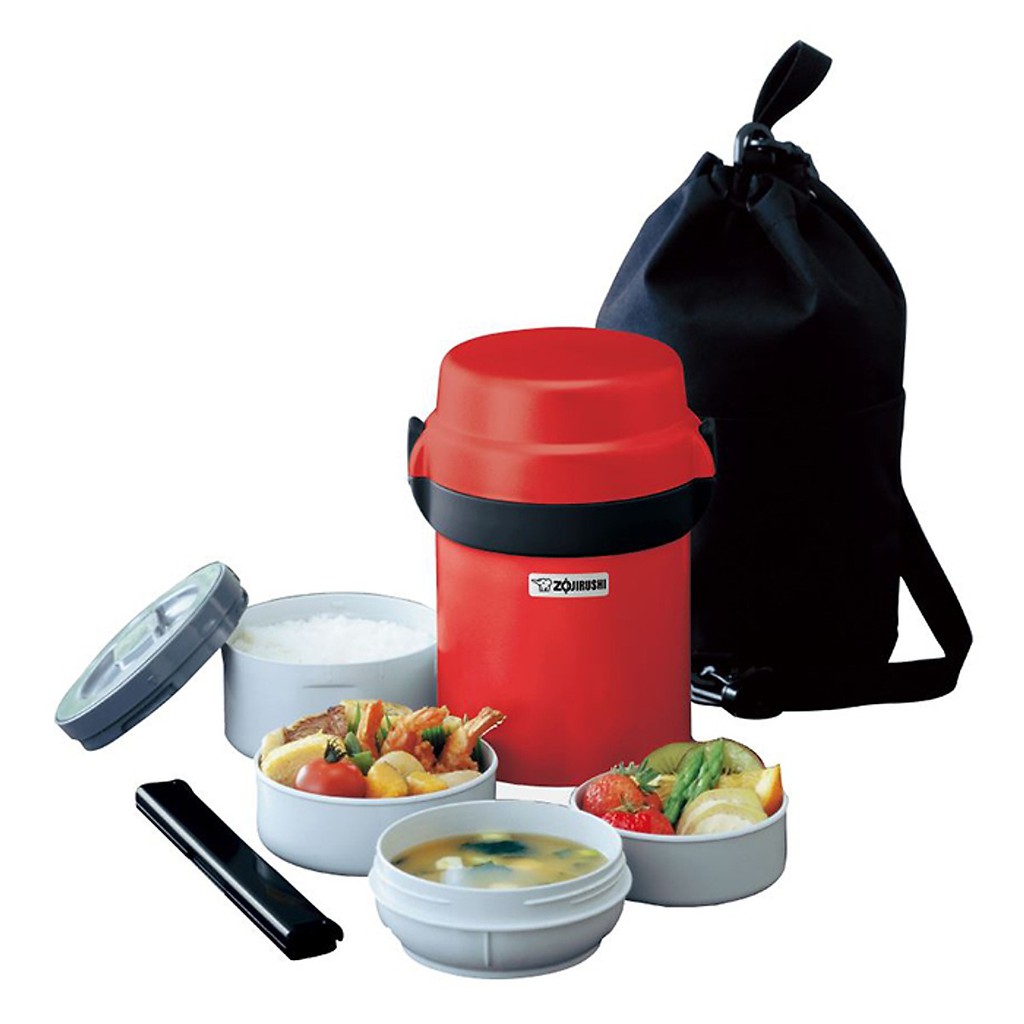 Hộp Cơm Giữ Nhiệt Zojirushi SL-JAF14-RU (Màu Đỏ) - Hàng chính hãng