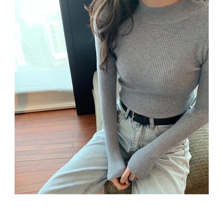 Áo Len Tăm Cổ 3 Phân Ôm Body Co Dãn | BigBuy360 - bigbuy360.vn