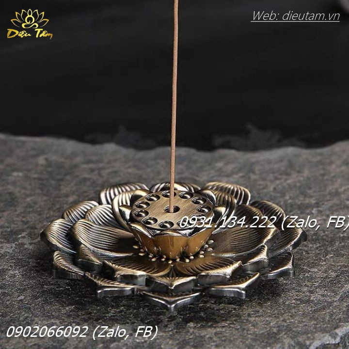 Chân đế cắm hương, xông trầm, hương que, nhang vòng nhỏ gọn, tiện dụng đế 4 chuc năng