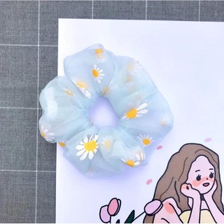 Dây Buộc Tóc - Scrunchies Hoa Cúc Daisy 2 Lớp