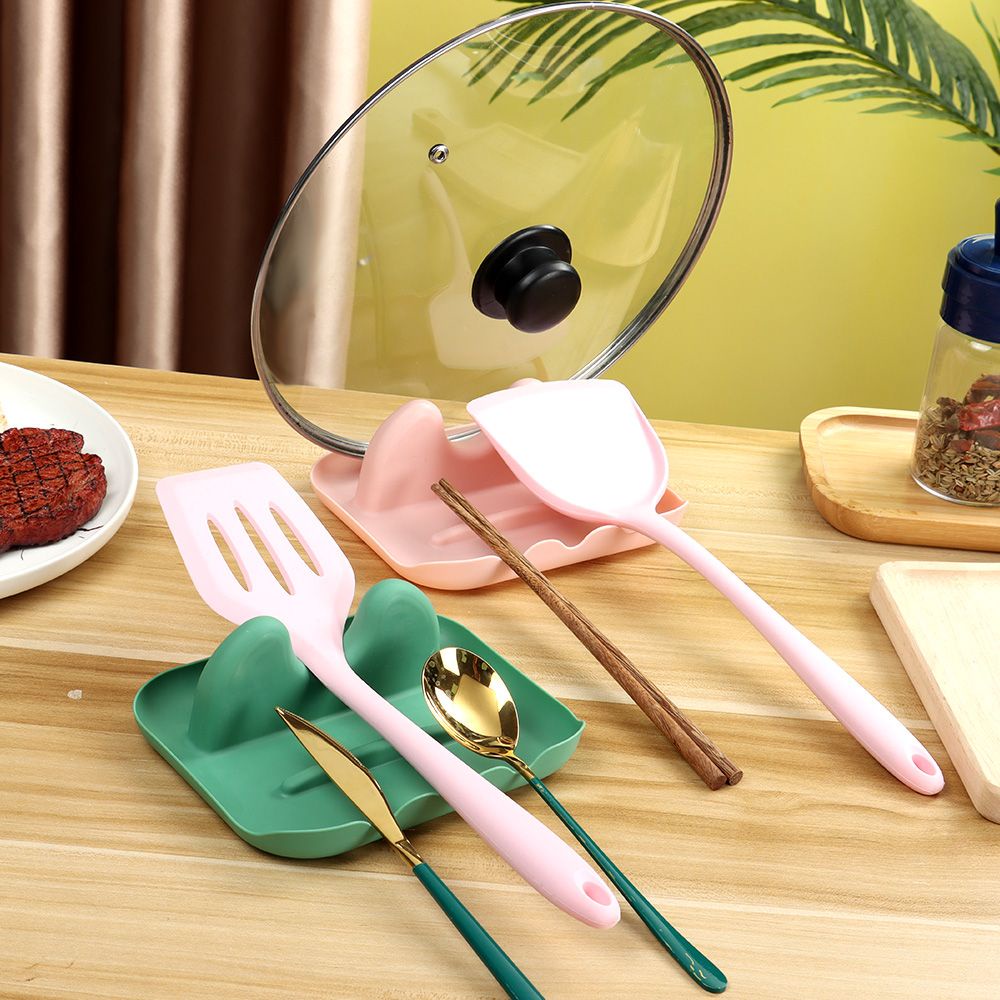 Giá đỡ nắp nồi chống trượt đa chức năng thiết kế tiện lợi cho nhà bếp
