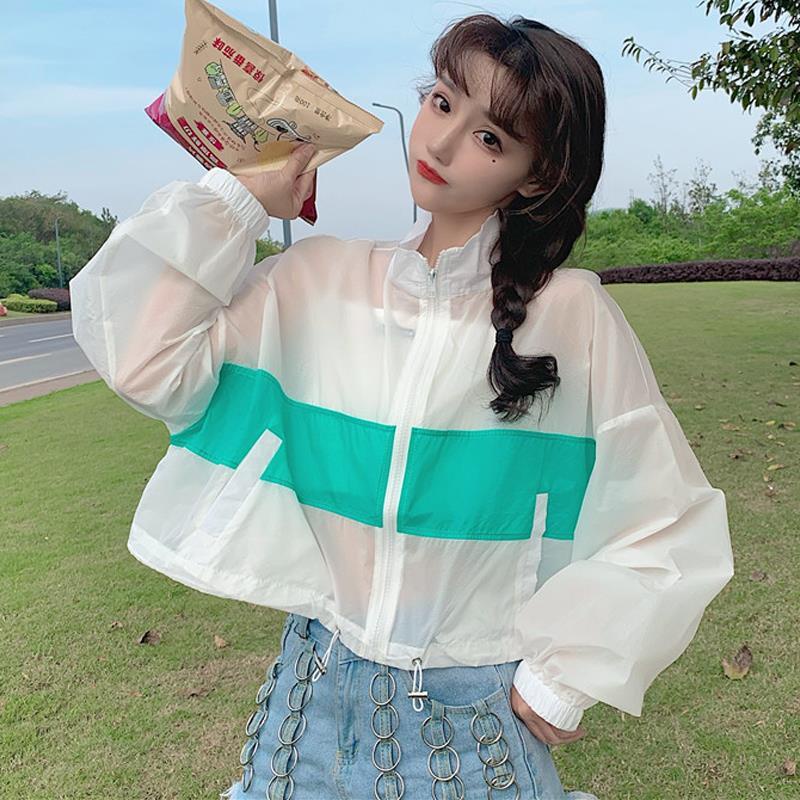 Jiashucheng Áo Khoác Chống Nắng Mùa Hè Phiên Bản Hàn Quốc Cá Tính Ôm Dáng Cho Nữ