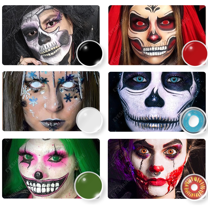 Cặp kính áp tròng EYESHARE 0.00 độ mềm mại dành cho hóa trang lễ hội halloween
