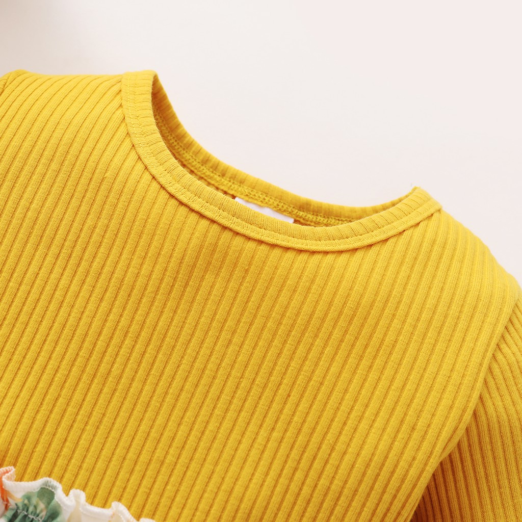 Set đầm + băng đô Mikrdoo vải cotton in hoa phong cách mùa hè xinh xắn dành cho bé gái