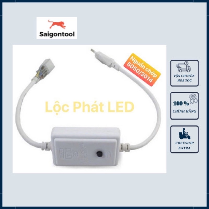 Nguồn đèn chớp dây led dán neon 5050 có chớp (tối đa 50m), dây led 1 bóng và 2 bóng