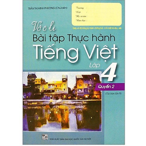 Sách Combo Vở Ô Li Bài Tập Thực Hành Tiếng Việt Lớp 4 Quyển 1 + Quyển 2