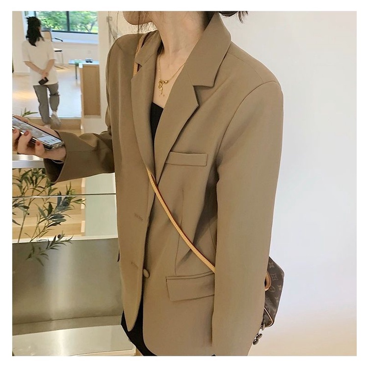 Aó khoác blazer Nữ dáng ôm kiểu hàn quốc hai lớp dày dặn có đệm vai hàng đẹp