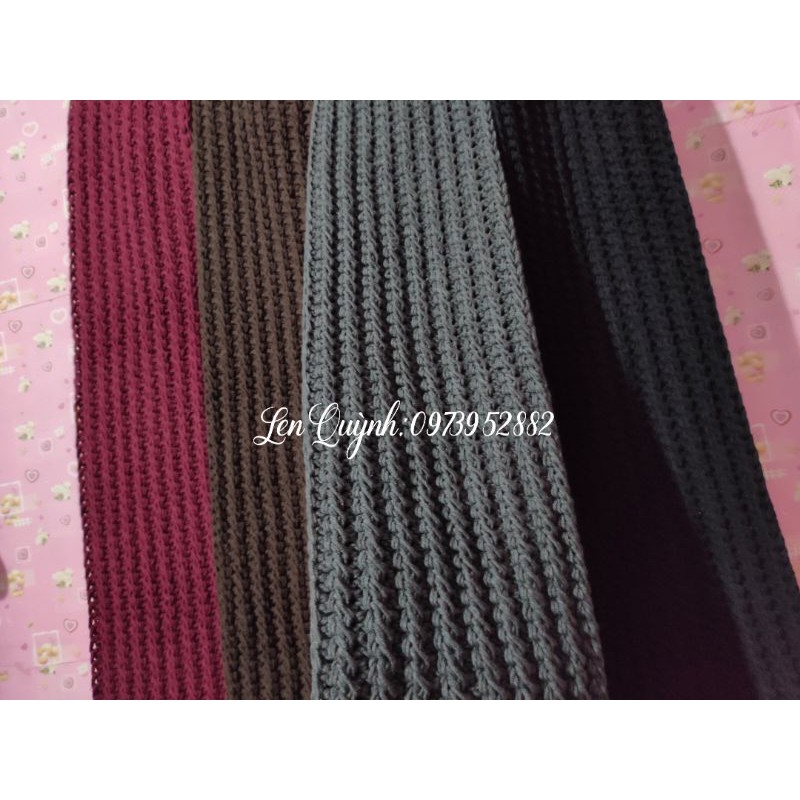 Khăn len đan tay, Khăn len handmade - kiểu đan vặn thừng 2 mặt độc đáo - quà tặng handmade