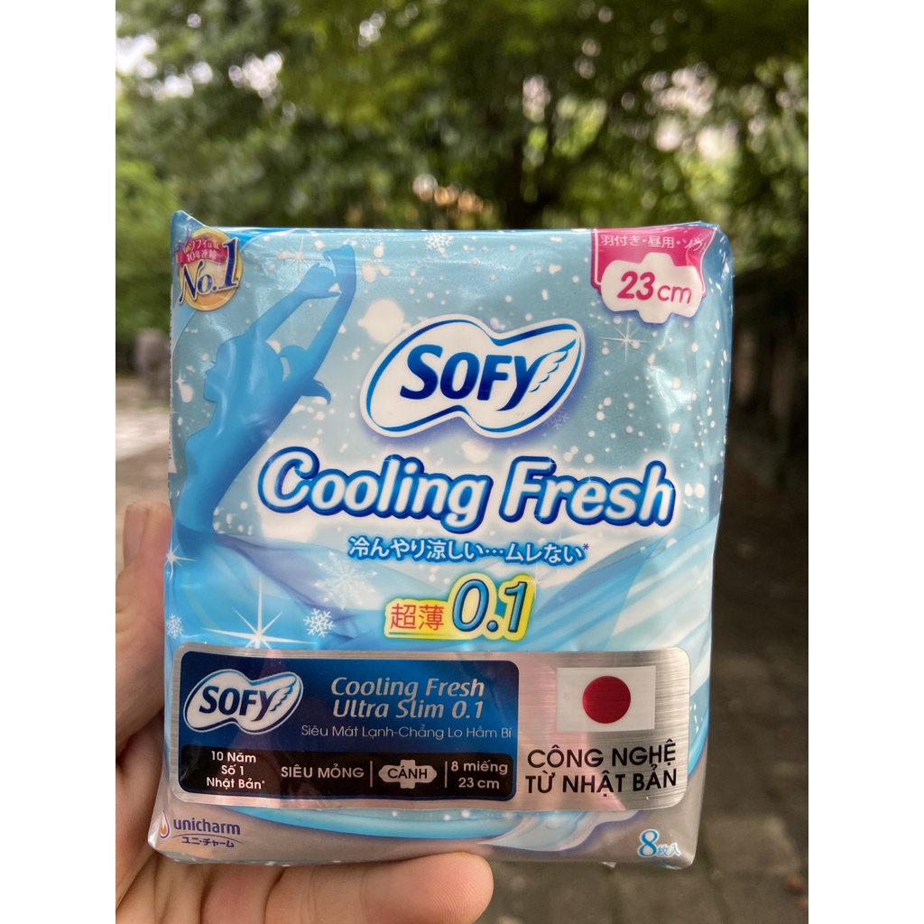 BĂNG VỆ SINH SOFY COOLING FRESH UTRAL 0.1 23CM- 8 miếng