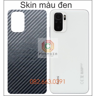Miếng dán mặt lưng skin carbon Xiaomi Redmi Note 10 / Note 10s / Note 10 Pro (2021)