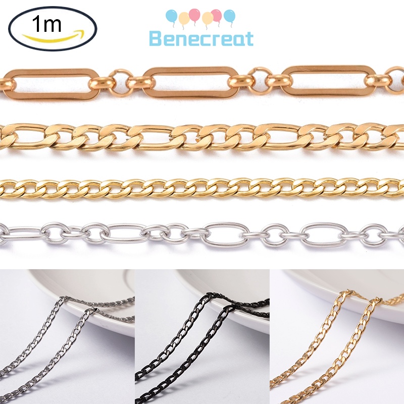 Dây xích bằng thép không gỉ 304 dài 1 mét 4~5x3x0.8mm