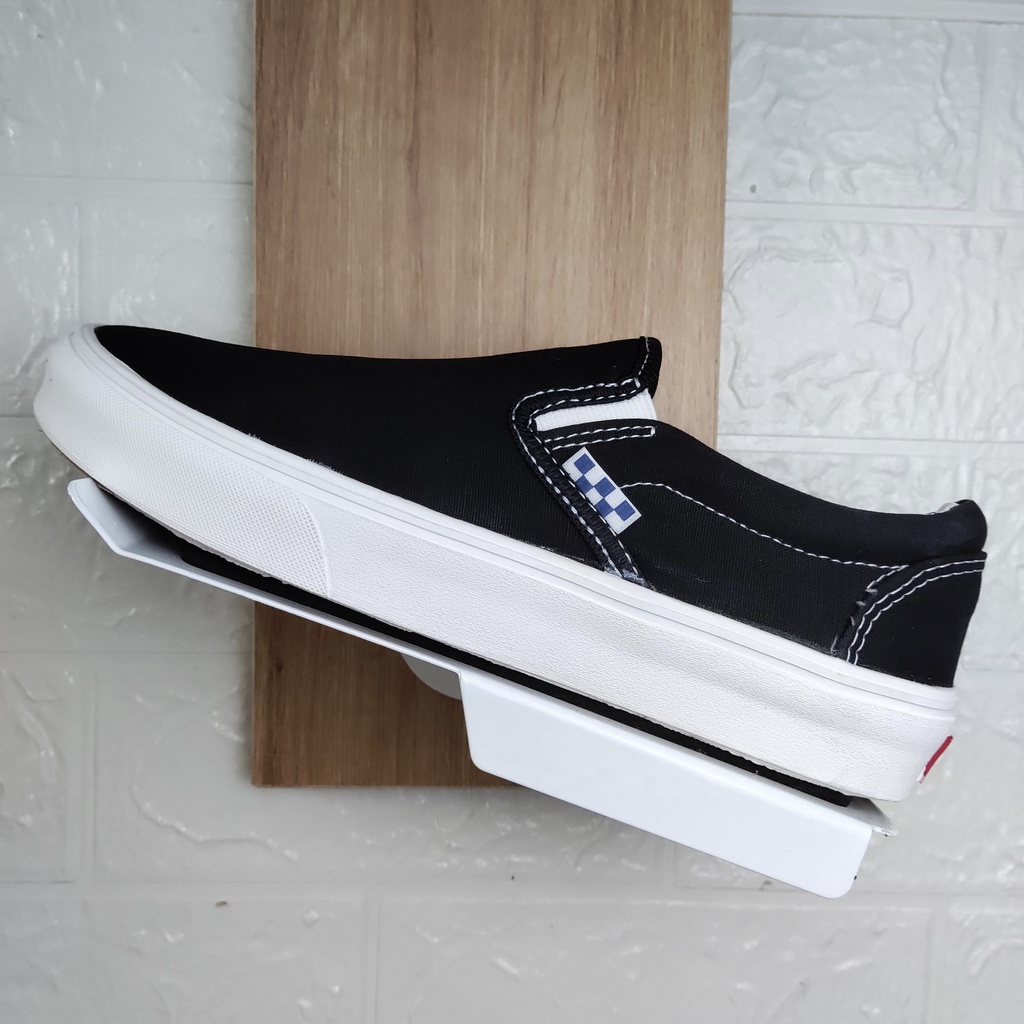 Giày Van Slipon Đen, Giày Lười Đen Nam Nữ Fullbox