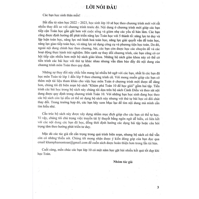 SÁCH - khám phá toán 10: để học giỏi - tập 2 (dùng kèm sgk cánh diều) - HAB