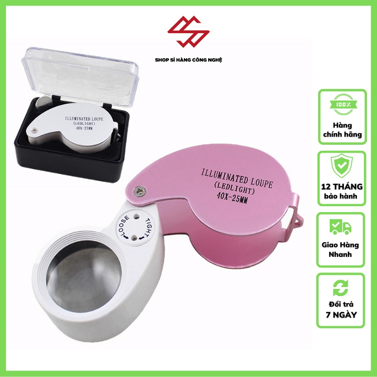 Kính Lúp Mini ❤️FREESHIP❤️ Kính Lúp 40X Móc Khóa Có Đèn K21011