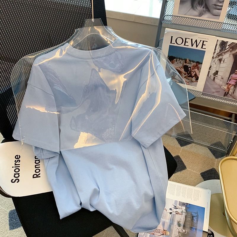 Áo Thun Tay Ngắn Dáng Rộng In Chữ Thiết Kế Mới Thời Trang Mùa Hè Cho Nữ