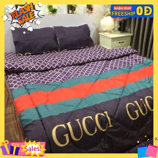 Bộ drap 1.2x2m gucci cá tính+2 vỏ gối