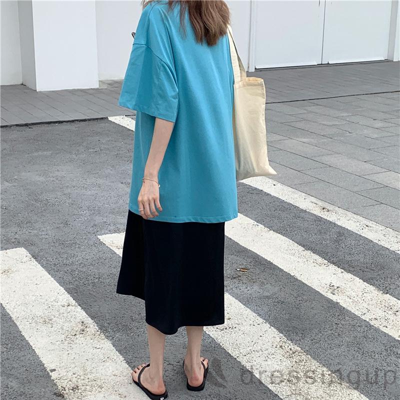 Áo Thun Nữ Tay Ngắn Dáng Rộng In Chữ Cá Tính