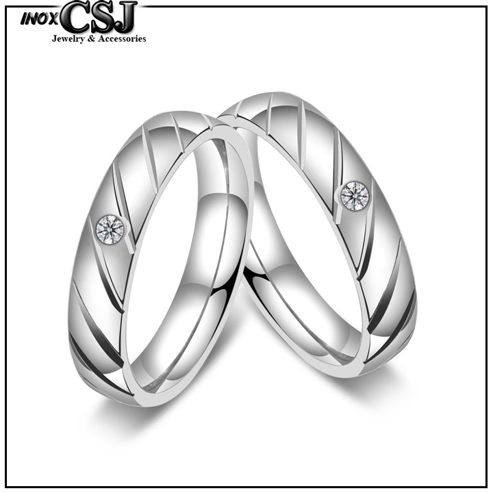 NHẪN CẶP ĐÔI INOX, NHẪN TÌNH NHÂN INOX - độc đáo, không đen, không gỉ